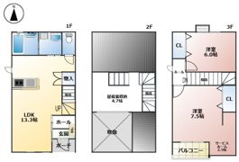 （仮称）烏森町3-35連家宙の間取り画像