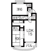 クレスト白鳥の間取り画像