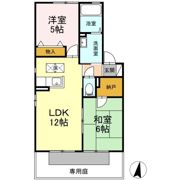 グリーンパーク大善寺Ⅱ B棟の間取り画像