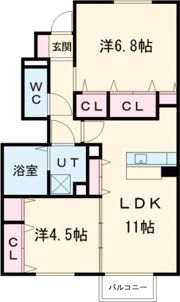 セジュール加佐 B棟の間取り画像