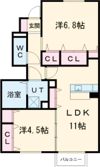 セジュール加佐 B棟の間取り画像