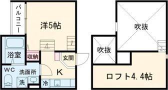 Casa del canario 諏訪ノ森の間取り画像