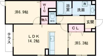 SunSky鳳西町の間取り画像
