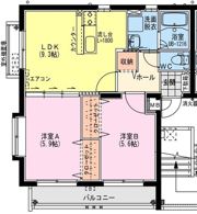 レザンス昭栄の間取り画像