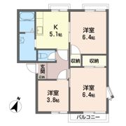 セントラルヴィレッヂ Bの間取り画像