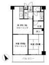 清晃マンションの間取り画像