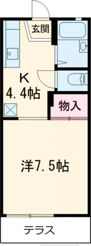 石神ハイツ Bの間取り画像