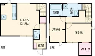 渡里町貸家の間取り画像