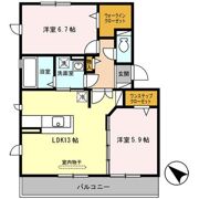 オースター1番館の間取り画像