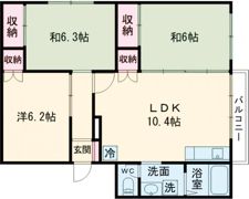 桔梗マンションの間取り画像