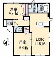 メゾンスカイヒルズ E棟の間取り画像