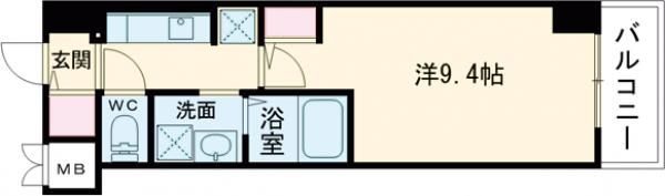 S－RESIDENCE広島駅dilettoの間取り画像
