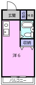 シティパレスあやめ池P－8の間取り画像