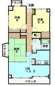 グランビュー麻里布【米軍向け】の間取り画像