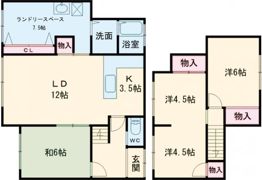 富雄元町4丁目戸建の間取り画像