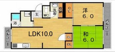 安田マンションの間取り画像
