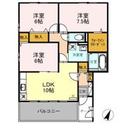 ブランシェハウス Bの間取り画像