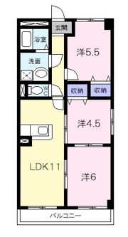 モンシャトレ船江の間取り画像