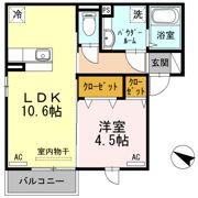 OK-Room住崎の間取り画像