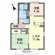 ディアス安積Dの間取り画像
