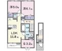 メゾングレーヌ東觜崎駅前Aの間取り画像
