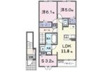 メゾングレーヌ東觜崎駅前Aの間取り画像