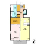 カーサ石原 Aの間取り画像