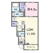 シャンテ カノンBの間取り画像