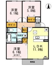 プランドール 壱番館の間取り画像