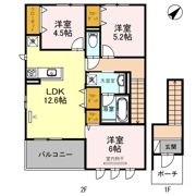クレール・パル Bの間取り画像