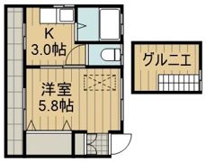 旭ヶ丘ハイツの間取り画像