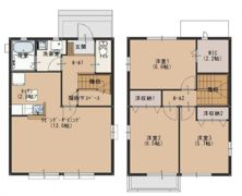 雁の巣戸建貸家の間取り画像