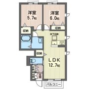 K－Stork Bの間取り画像
