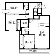 Highlight Fukuzumi 仮)GA-福住1-1MS A棟の間取り画像