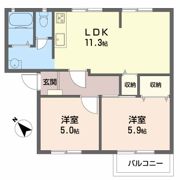 サンメゾンくすの木の間取り画像