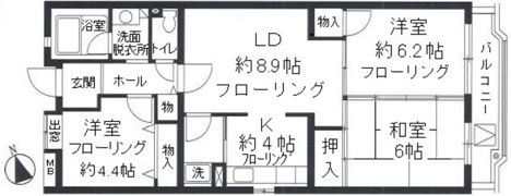 ブランニュー別所1号棟の間取り画像