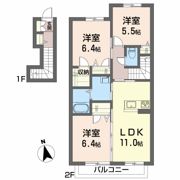 シャーメゾン カトレア?Aの間取り画像