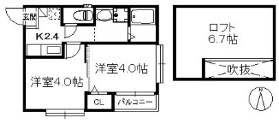 GOLDWING西新南の間取り画像