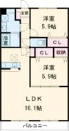 ルネスラシェーズIの間取り画像