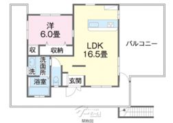H氏2階貸家の間取り画像