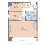 プレジオ北浜の間取り画像
