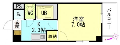 シャローム村岡の間取り画像