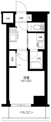 ハーモニーレジデンス門前仲町の間取り画像