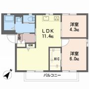 サニーハイツ牛田 B棟の間取り画像