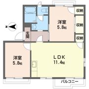 ハイツ シャルマン Aの間取り画像