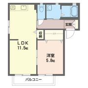 コーポ・オオネダ Uの間取り画像