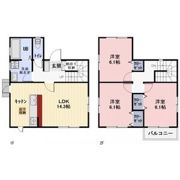 石黒様戸建賃貸住宅の間取り画像