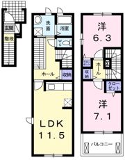 ガーデニア エスの間取り画像