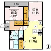 (仮称)D-ROOM上篠崎の間取り画像