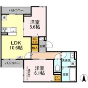 (仮称)D-ROOM上篠崎の間取り画像